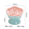 Creative Ceramic Drinking Water Food Tall footed Pet Bowls Anti Overturning Neck Protection Slow Food Anti Choking Cat Bowl, 1Pc