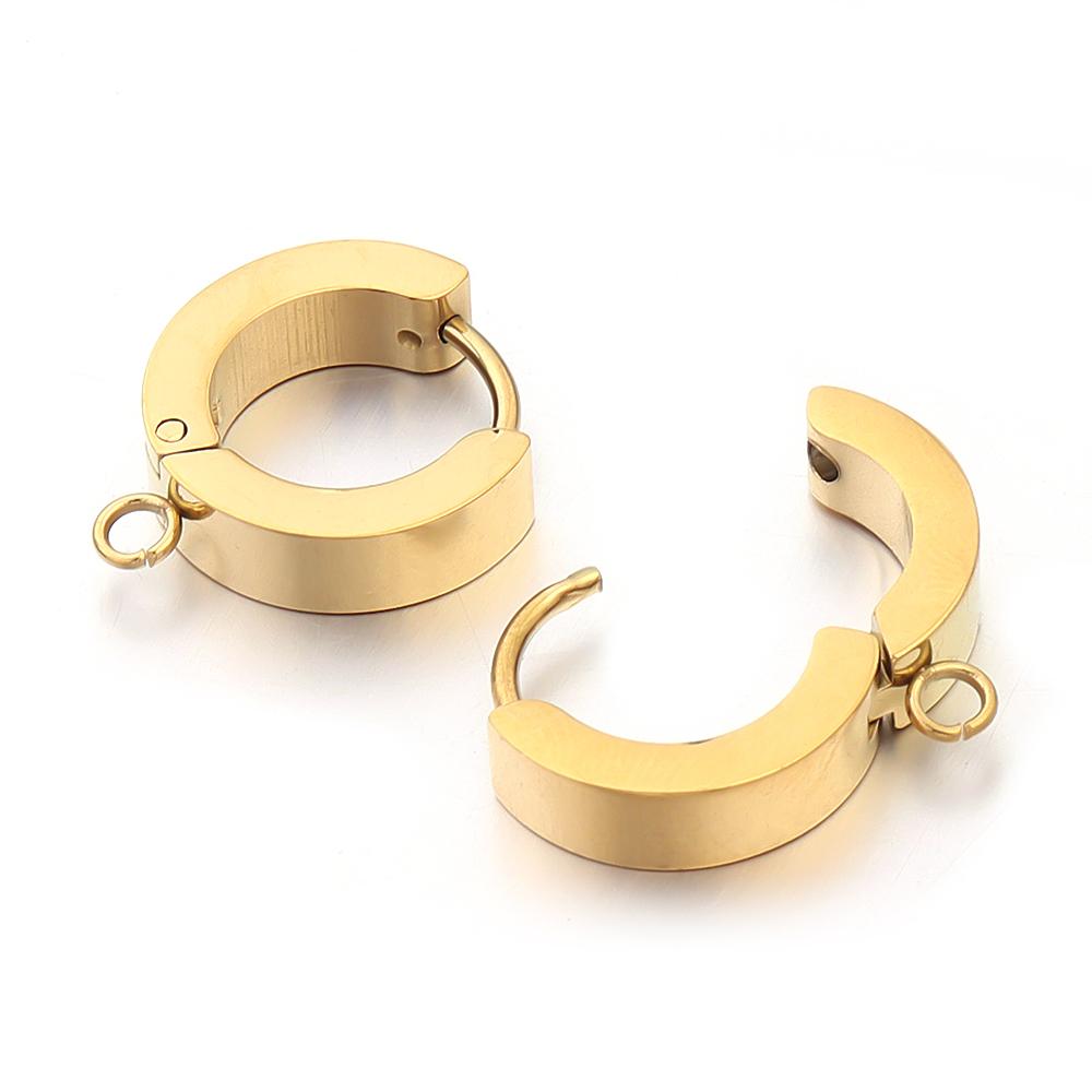 2Pcs/bag Stainless Steel Earrings Hook Earring Open Jump Rings for Jewelry Accessories DIY Earrings Making  Hanging Components