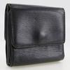 CHANEL COCO Mark Bi-Fold Wallet A13456 Double Sided black Calfskin Women Used
