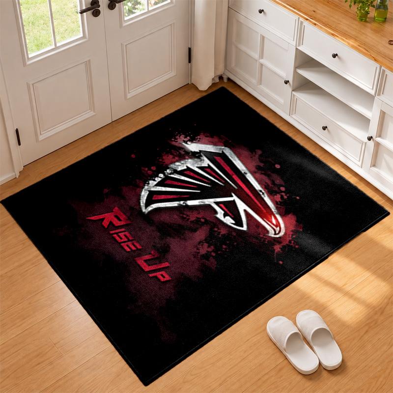 Atlanta Falcons Carpet Door Mat for Living Room or Bedroom Protective Mat Under Chair Office Decoration Christmas Gift Birthday Present