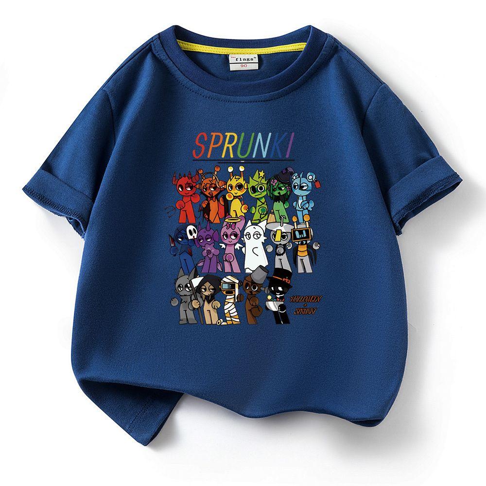 Sprunki Cartoon Print Pure Cotton Kids T-Shirt