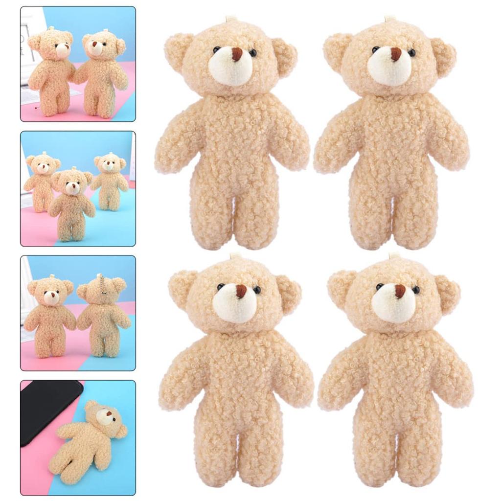 EXCEART Set of Mini Plush Bears for Bag Keychain Plush PP Cotton Soft Cute Gifts for Day and Christmas 32-Piece Girls, Charms, Pendants, Toys, Design,