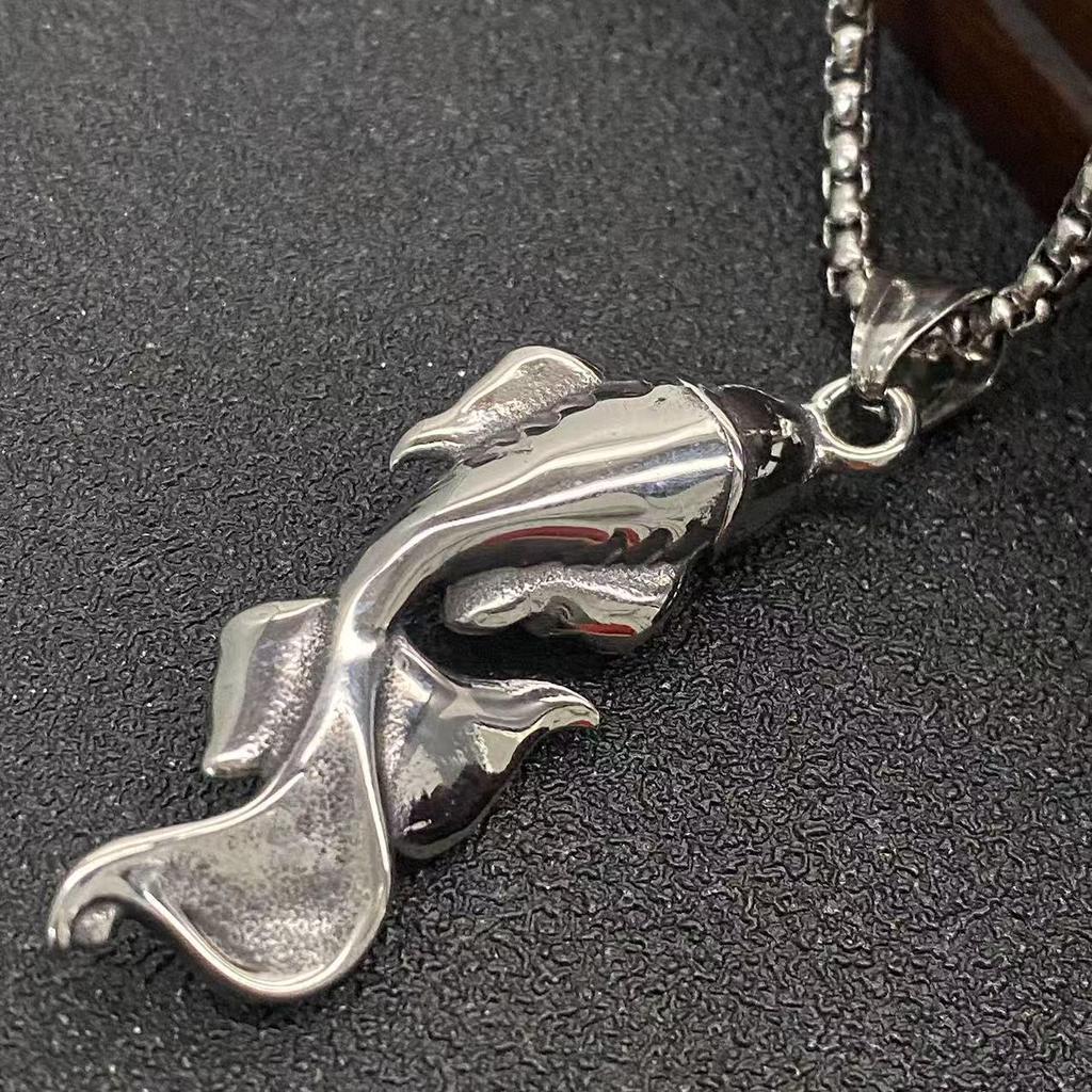Retro Chinese Style Old Style Goldfish Koi Necklace for Women