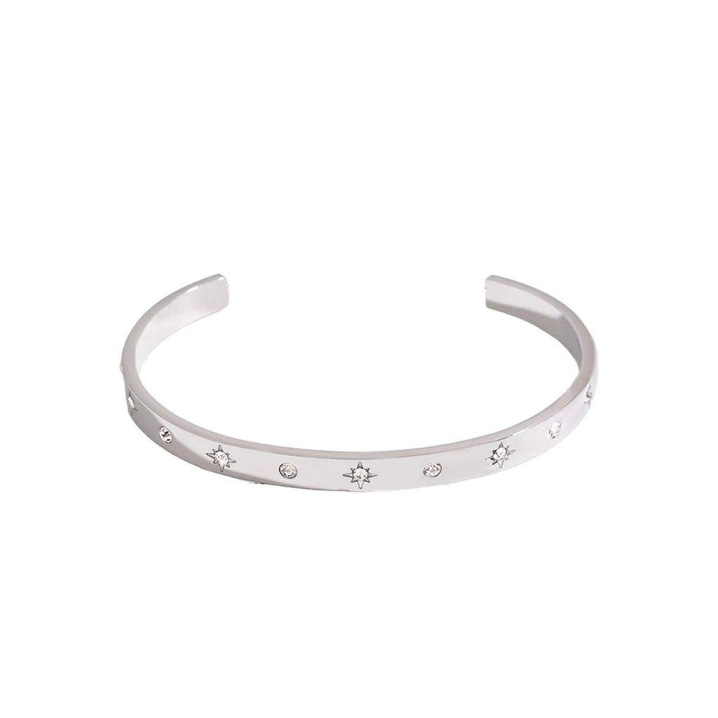 Stainless Steel Bangle Adjustable Wristband Lightweight Comfortable Bracelet Accessory For Casual Or Formal Wear