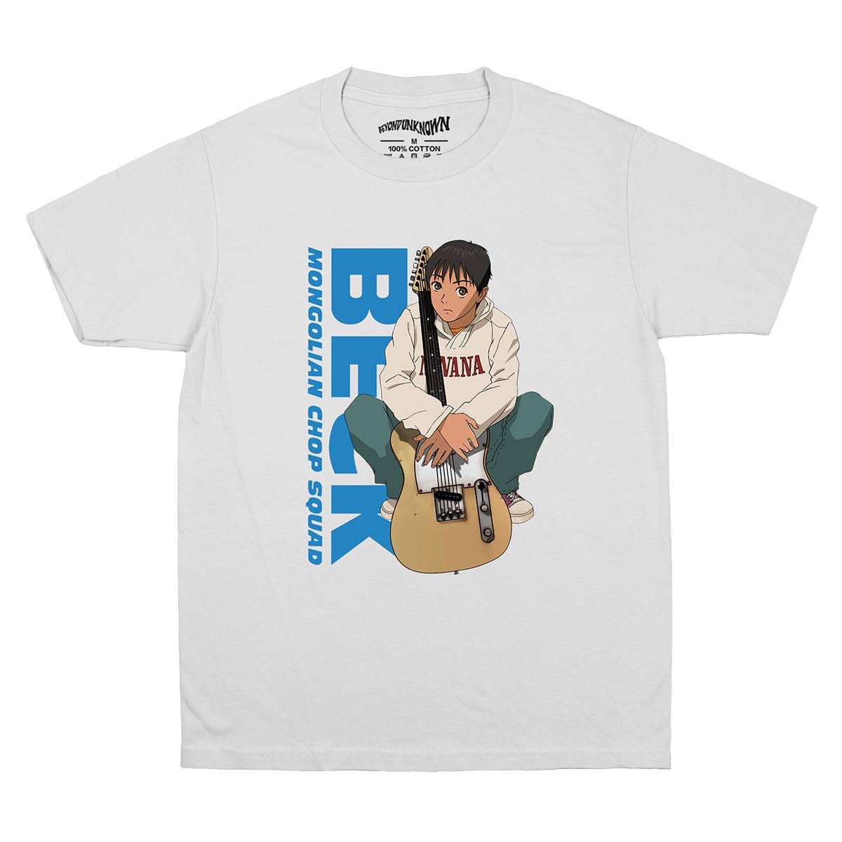 Beck Mongolian Chop Squad T Shirt Japanese Anime FLCL NANA Unisexs Tops Summer Short Sleeves Clothing Printed Cotton Tee Shirt S