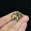 Brass Ingot And Gold Brick Lucky Elephant Figurine - Chinese Auspicious And Wealth-Bringing Home Living Room Craft