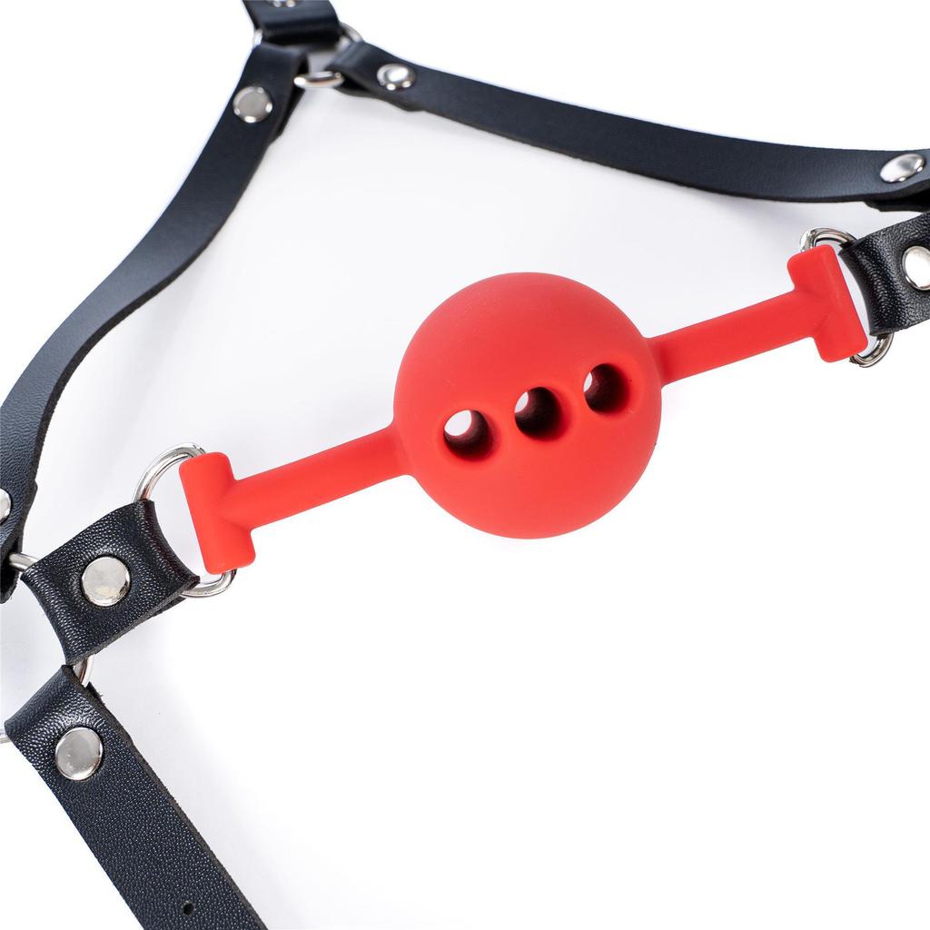 Silicone Ball Gag Adult Harness for Training and Role Play
