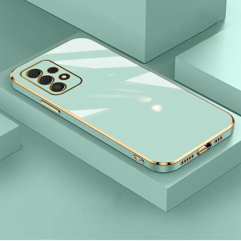 Luksus Pletteringsdeksel For Samsung Galaxy A54 A14 A52 A34 A32 A72 A73 A23 A24 A33 A22 5G M32 A52S A71 A51 Mykt Silikon Telefondeksel