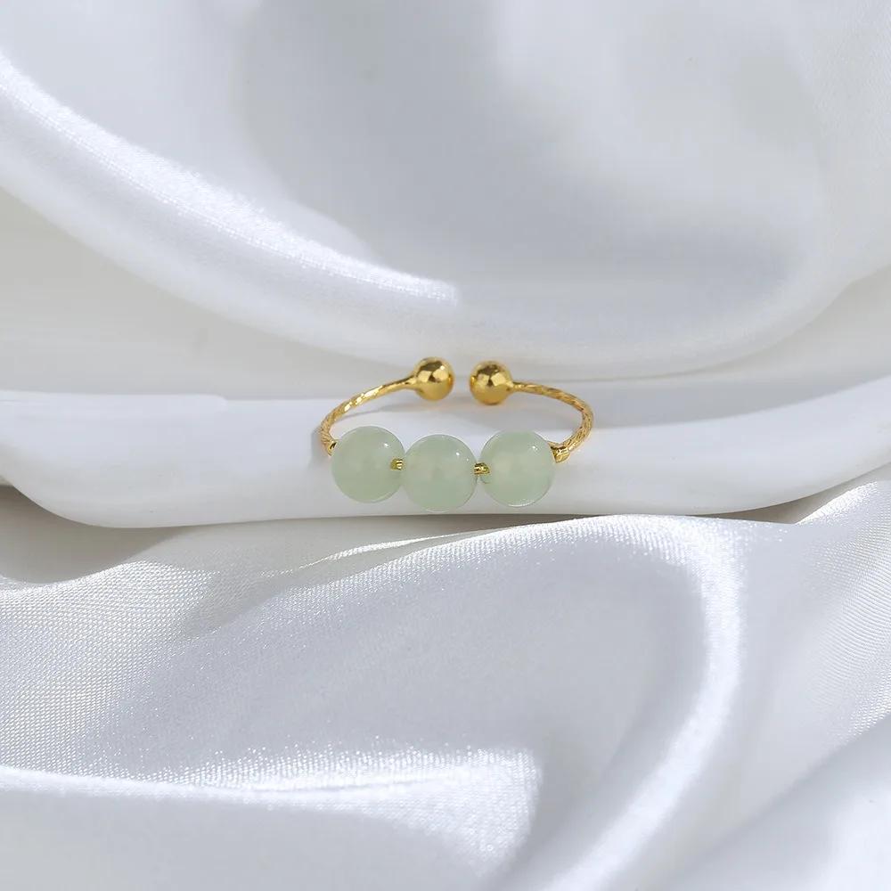 Simple Fashion Cute Adjustable For Female  Open Zircon Smile Stackable Finger Ring  Zircon