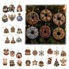 Home Festival Wall Ornaments 6 Pcs Christmas DIY Faux Pearl Painting Kit Ornaments, Rhinestone Art Seasonal Festive Hanging Decor Tree Decoration with