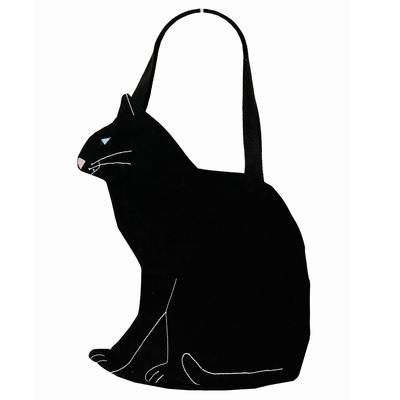 1110 Small Tote Bag EU Deli [Rootote] Cat-shaped Oswarineko-A (03 Black)