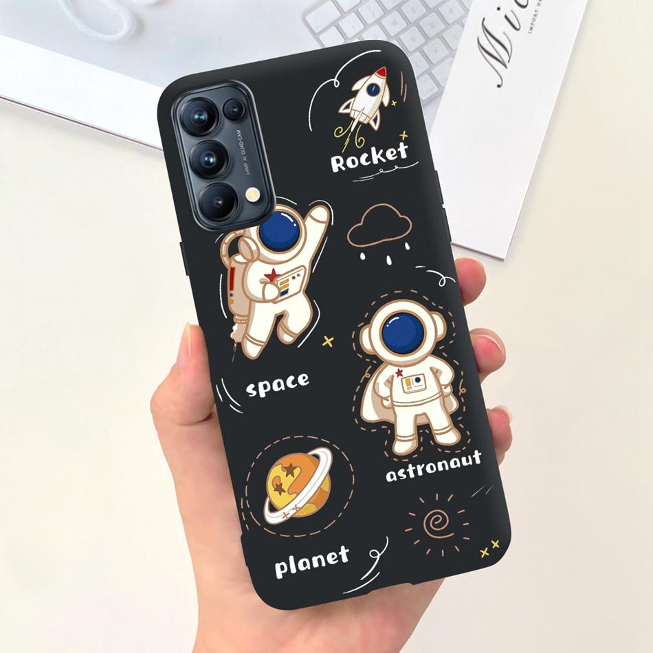 For OPPO Reno5 Pro 5G 4G Reno5 Phone Case Reno 5 5Pro CPH2201 CPH2145 Cute Cat Cartoon Candy Color Soft Silicone TPU Back Cover