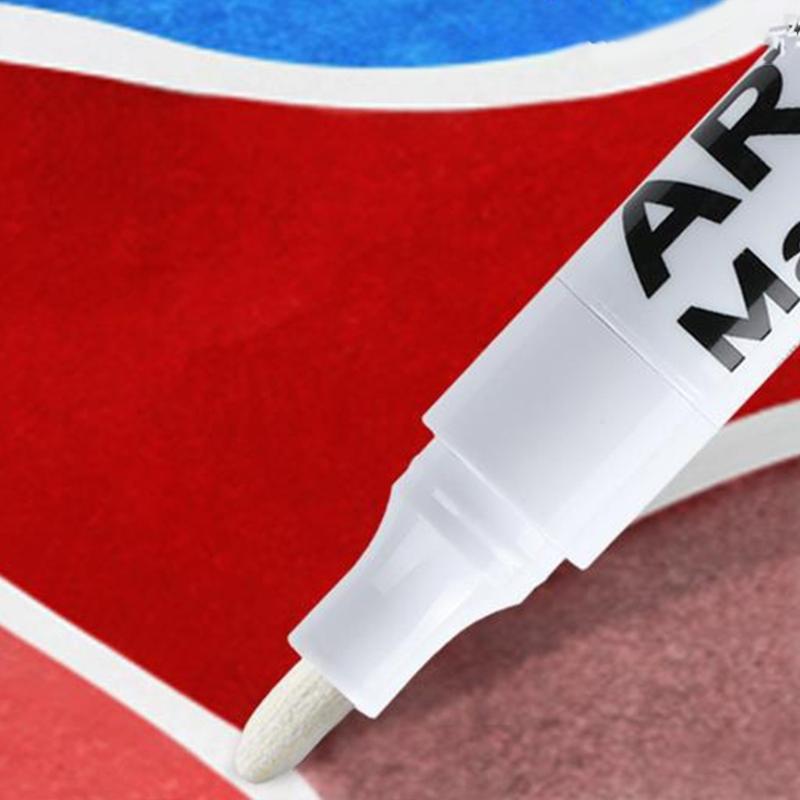 White Fluid Pen 3.0mm Broad Tip 0.7mm Fine Tip White Paint Pen for Watercolor Painting Artwork Highlighting