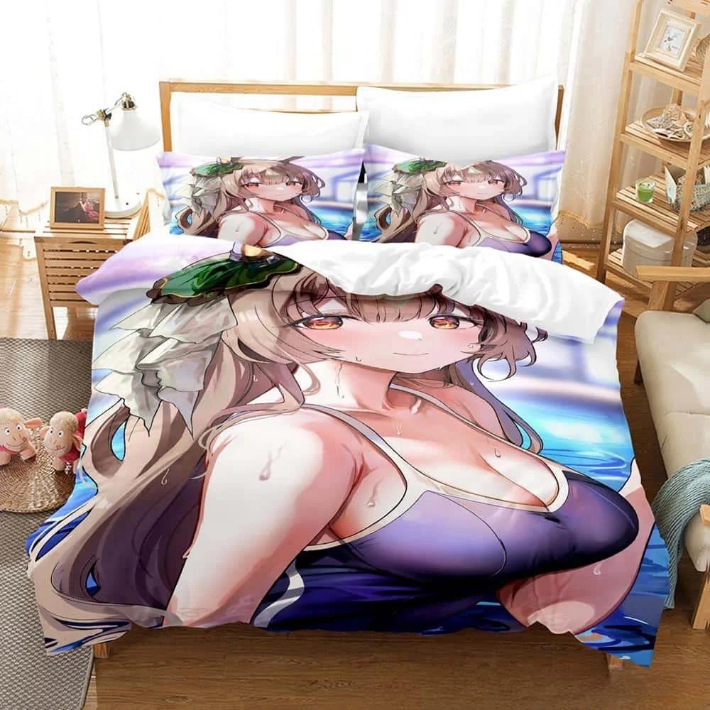 

3D Kawii Girls Uma Musume Pretty Derby комплект постельного белья Single Twin Full Queen King Size комплект постельного белья для взрослых и детей, пододеяльники 135x200cm
