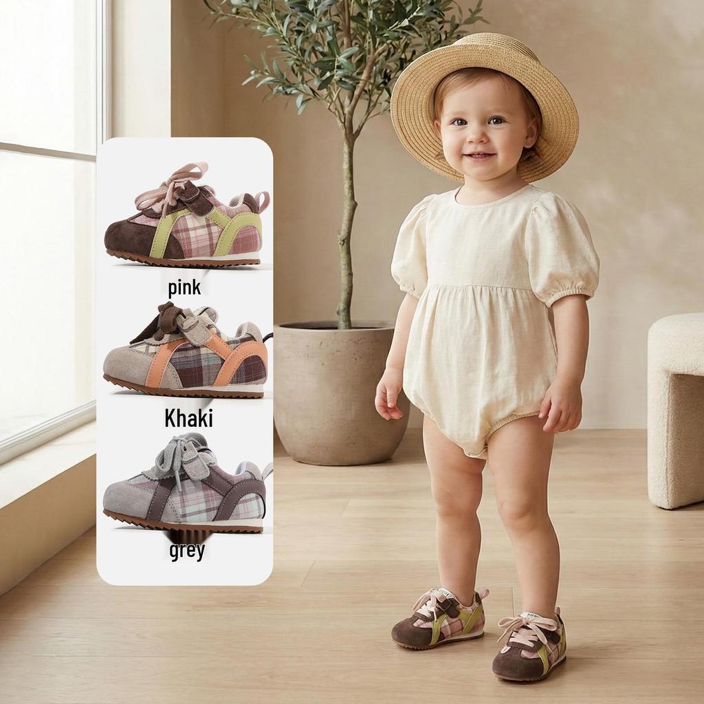 Spring Baby First Walker Non-Slip Sports Shoes for Kids – Korean Style Training Shoes for Boys & Girls, Stylish Small Board Design.