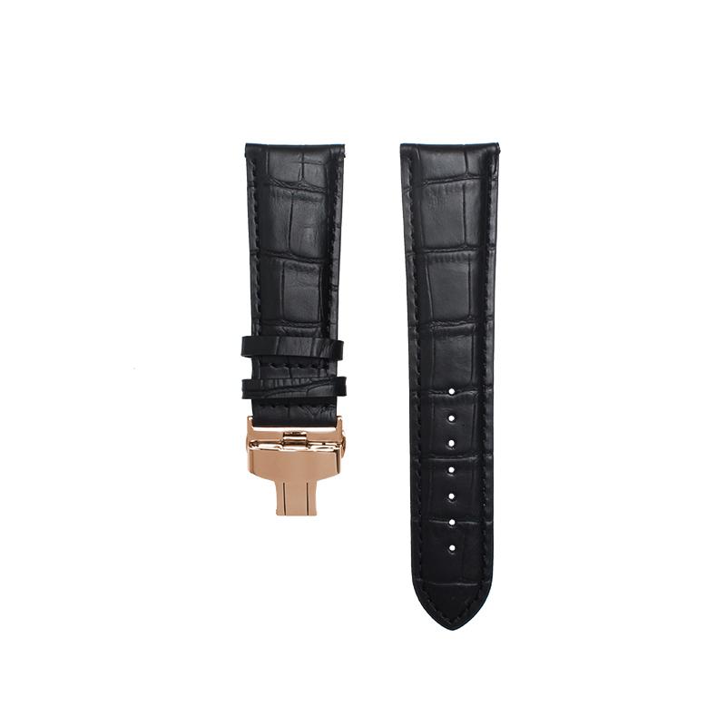 Curea de ceas din piele naturală 21mm 22mm 23mm 24mm curea de ceas Închidere brățară din piele bărbătească generală ceas curea de aligator cereale