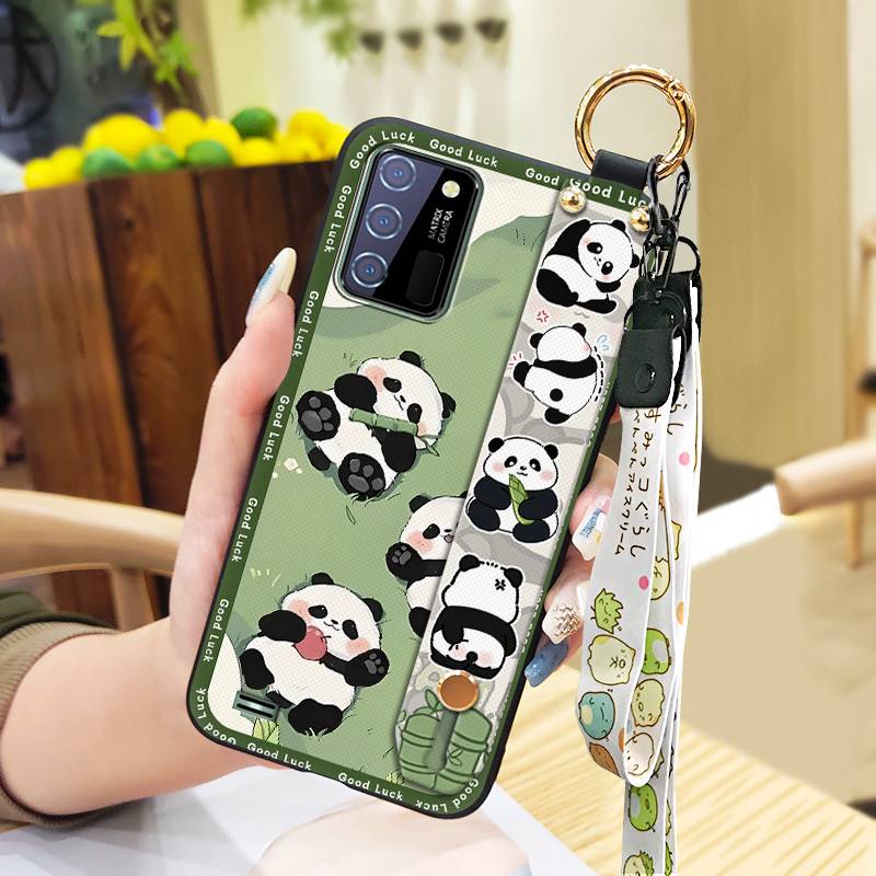 Phone Holder Dirt-resistant Phone Case For Oukitel C25 Cute Waterproof Silicone Wristband Kickstand Anti-knock Cartoon