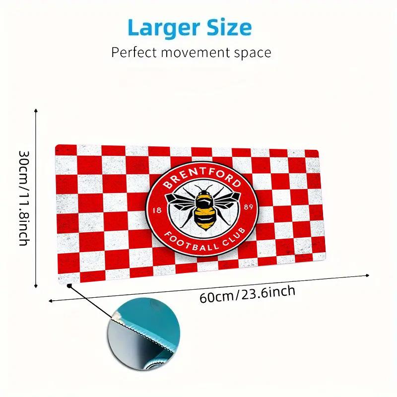 Brentford FC Color Mouse Pad Large Gaming Table Cushion Non-slip Laptop Tablet Big Mousepad XXL Mat Mini PC Playmat With Lock Edge