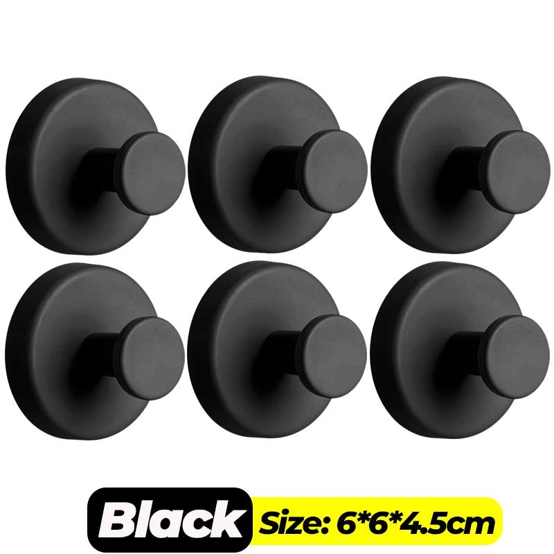 6/1PCS Plastic Suction Cup Hooks Punch-free Wall Mounted Hook Towel Bag Hanging Holders Home Kitchen Bathroom Storage Supplies