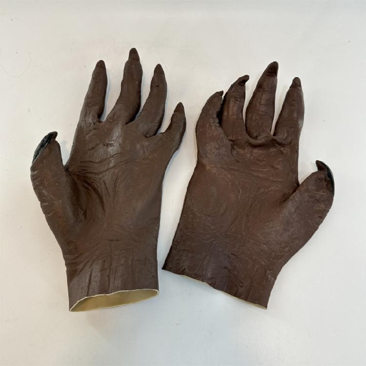 Werewolf Shoe Covers Latex Werewolf Hand/Foot Costume Halloween Werewolf Gloves