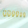 925 Silver Hoop Earring For Women Mobius Office Jewelry Braided Party Birthday Gift