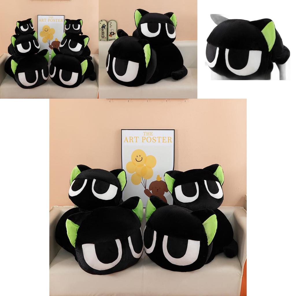 The Legend Of Hei Black Cat Plush Toy Large Cute Cat Pillow Gift For Kids And Adults