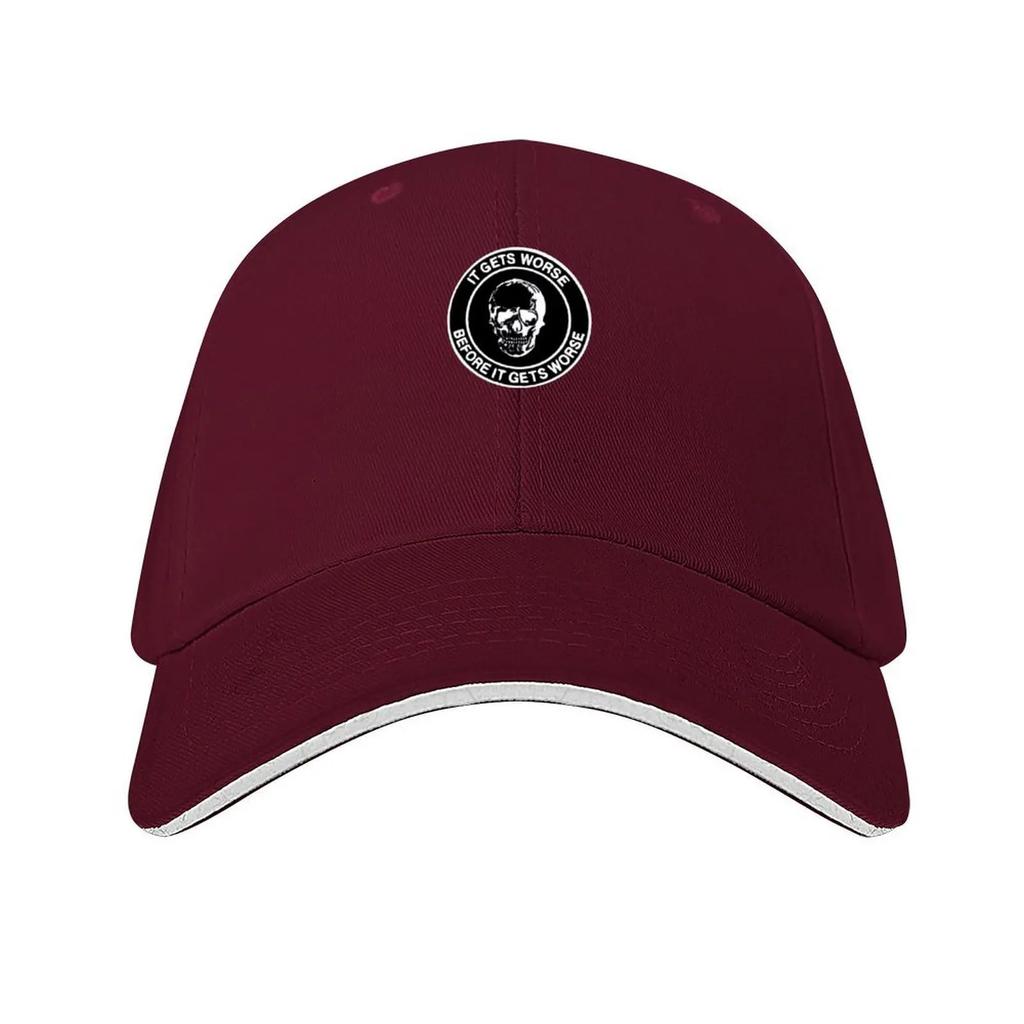 It gets worse skull Essential TShirt Baseball Cap Golf Hat Ball Cap hard hat Golf Wear Mens Baseball Womens