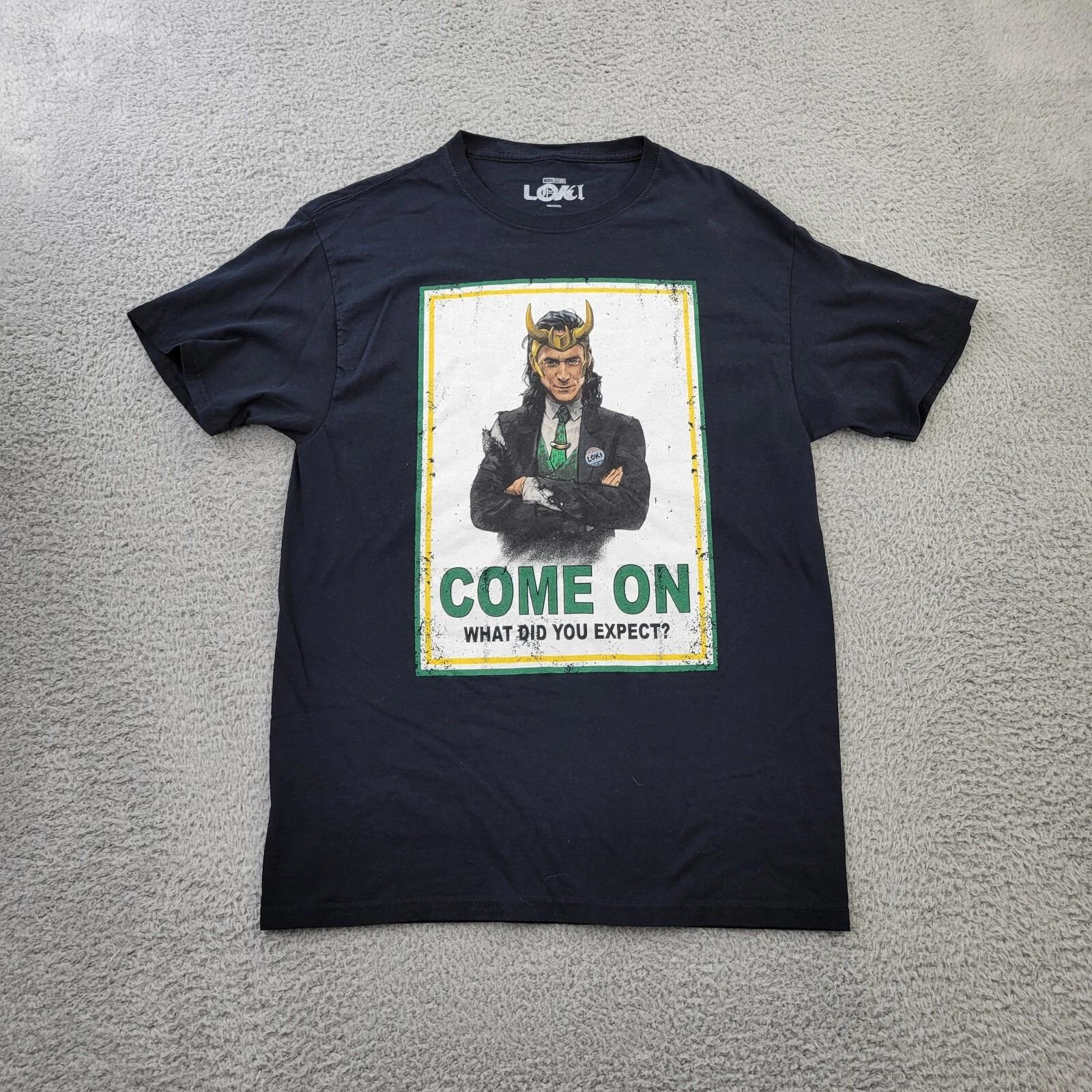 Marvel Shirt Mens Large Black Loki Graphic Short Sleeve Come On What Did You 2XL