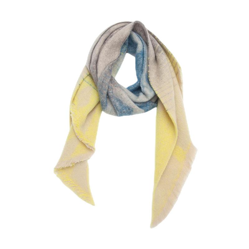 Diagonal Scarf Fashion Women Shawl Yarn Rhombus Shawl Circle Keep Warm