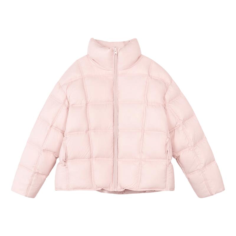 LUSON Girls' High-Collar White Duck Down Winter Jacket