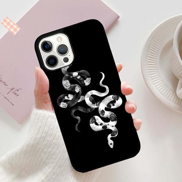 Autumu Snake Illustration Art Phone Case Cover for iPhone 17 Air 16 16e 15 12 11 13 14 Pro Max Apple Plus Coque