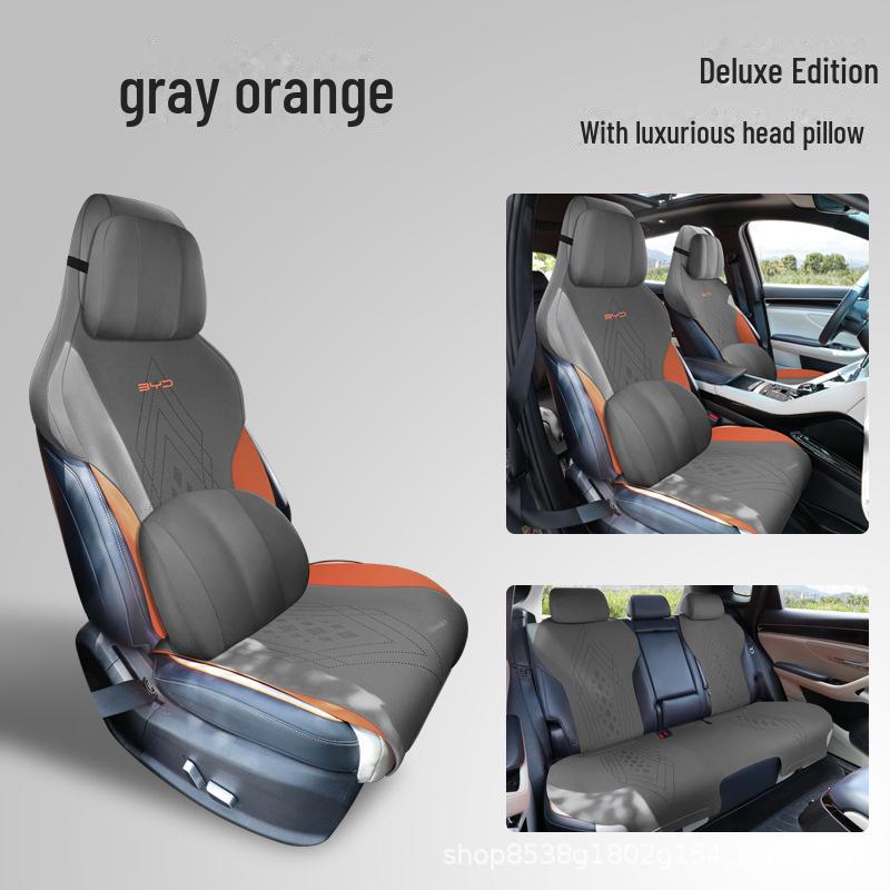 BYD Song Plus Suede Seat Cover: Breathable, Ventilated, Temperature-Controlled Cushion for All Seasons