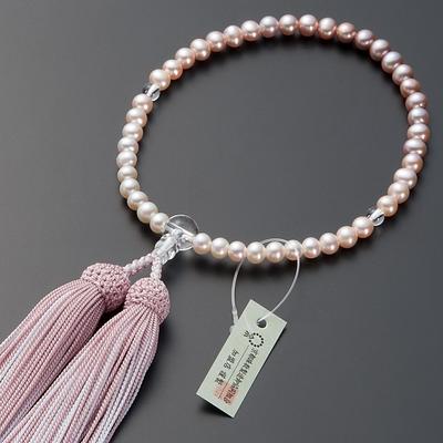 Buddhistischer Altar Kyoto Buddhistische Gebetsperlen für Süßwasserperlen Farbverlauf Seiden-Gebetsperlen Geeignet für Alle Zertifikat Enthalten [Takita Shop] Damen,