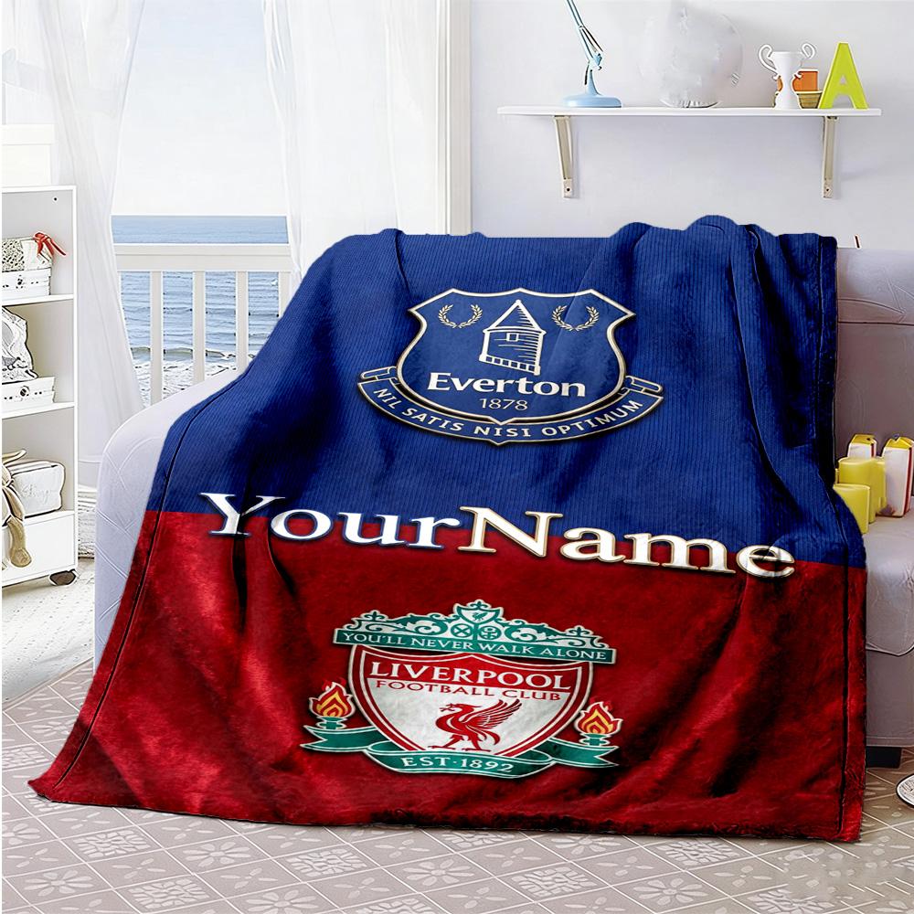 Liverpool Personalized Name Blanket Lightweight Personalized Blanket Comfortable Great for Sofa Home Decor Seaside Living Room for All Occasions
