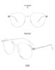 Retro TR90 Transparent Eyeglasses Frame 3C103: Anti-Blue Light Plain Glasses for Men & Women with Pin Cap