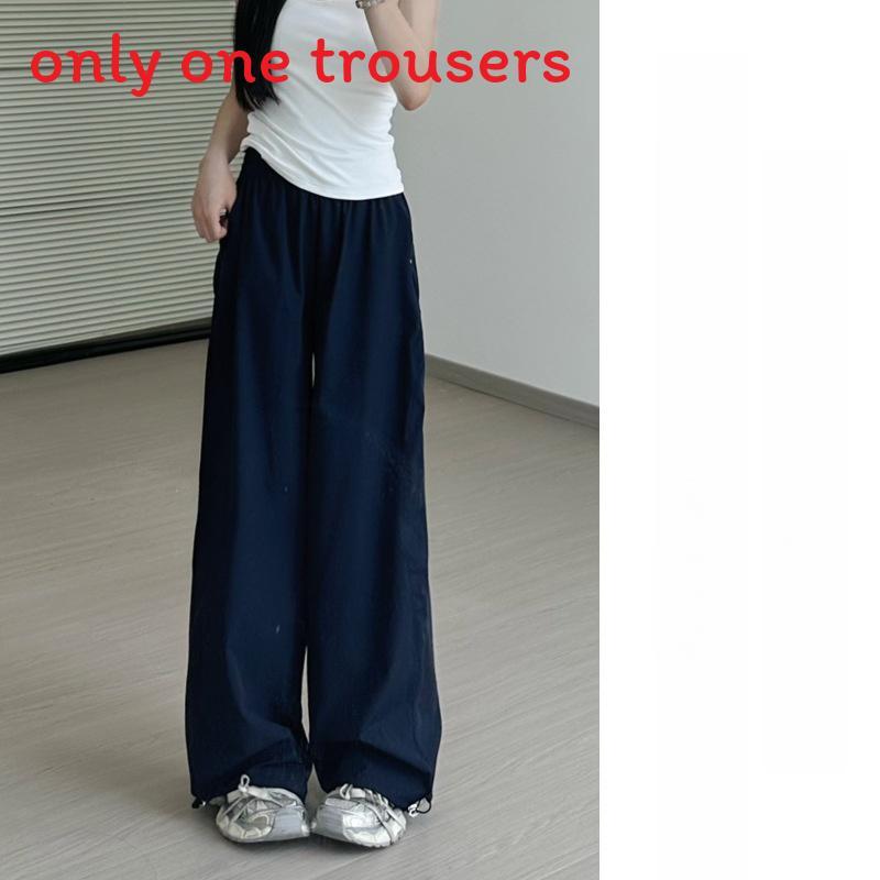 Womens Cargo Pants Summer Thin High Waist Wide Leg With Pockets For Casual Streetwear