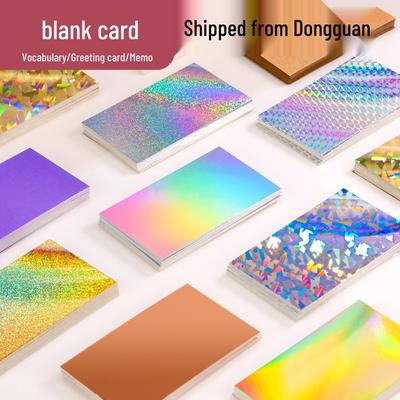 100 Sheets White Blank Small Kraft Cards for DIY Graffiti, A4/A5 Gold Silver Signature Greeting Cards