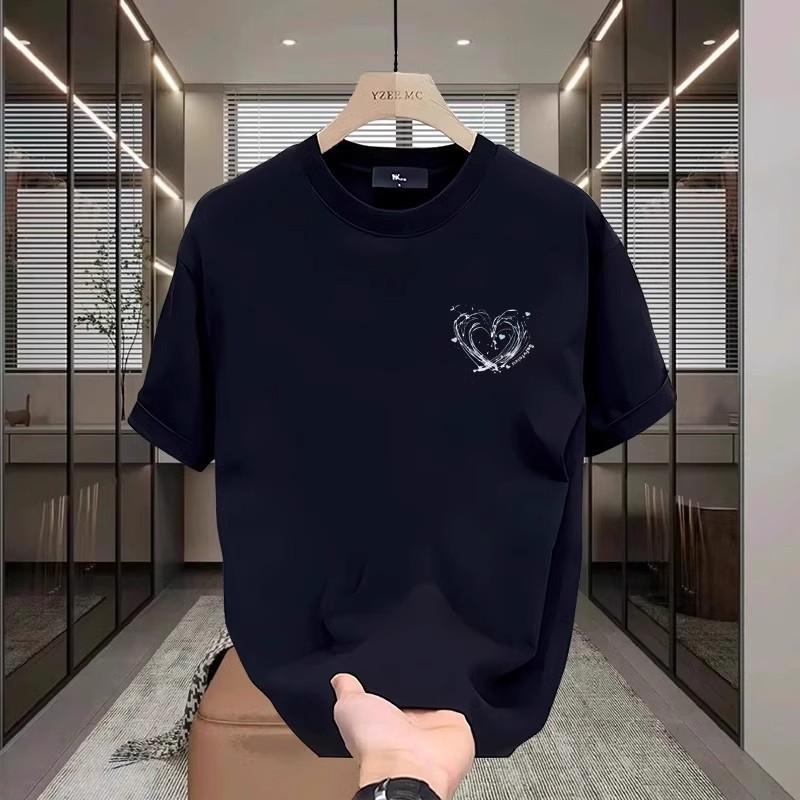 Trendy Brand Short-Sleeved Pure Cotton Men'S Printed T-Shirt Trendy Men'S And Women'S Versatile Round Neck T-Shirt Men'S