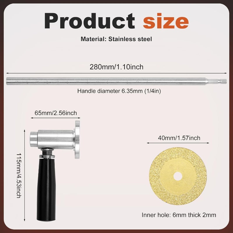 

Inside Pvc Pipe Cutter with Diamond Grit Cutting Wheel and Handle for 1-1/2 Inch to 8 Inch Schedule 40 PVC Pipe for Impact Drill