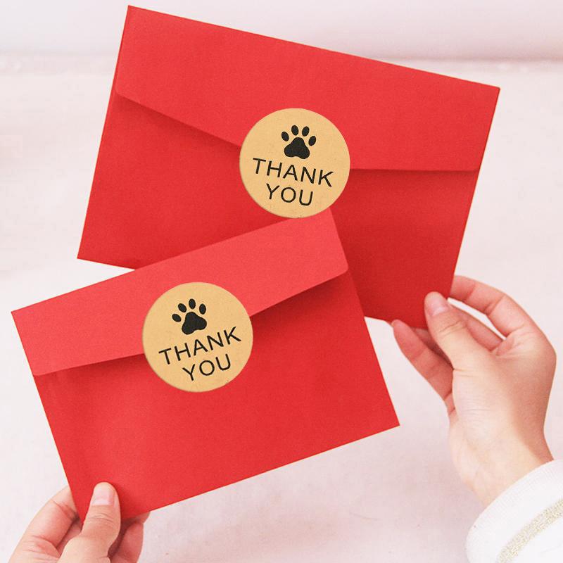 500Pcroll 1Inch Thank You For Supporting My Small Business Stickers Sealing Business Stationery Sticker For Store Shopping