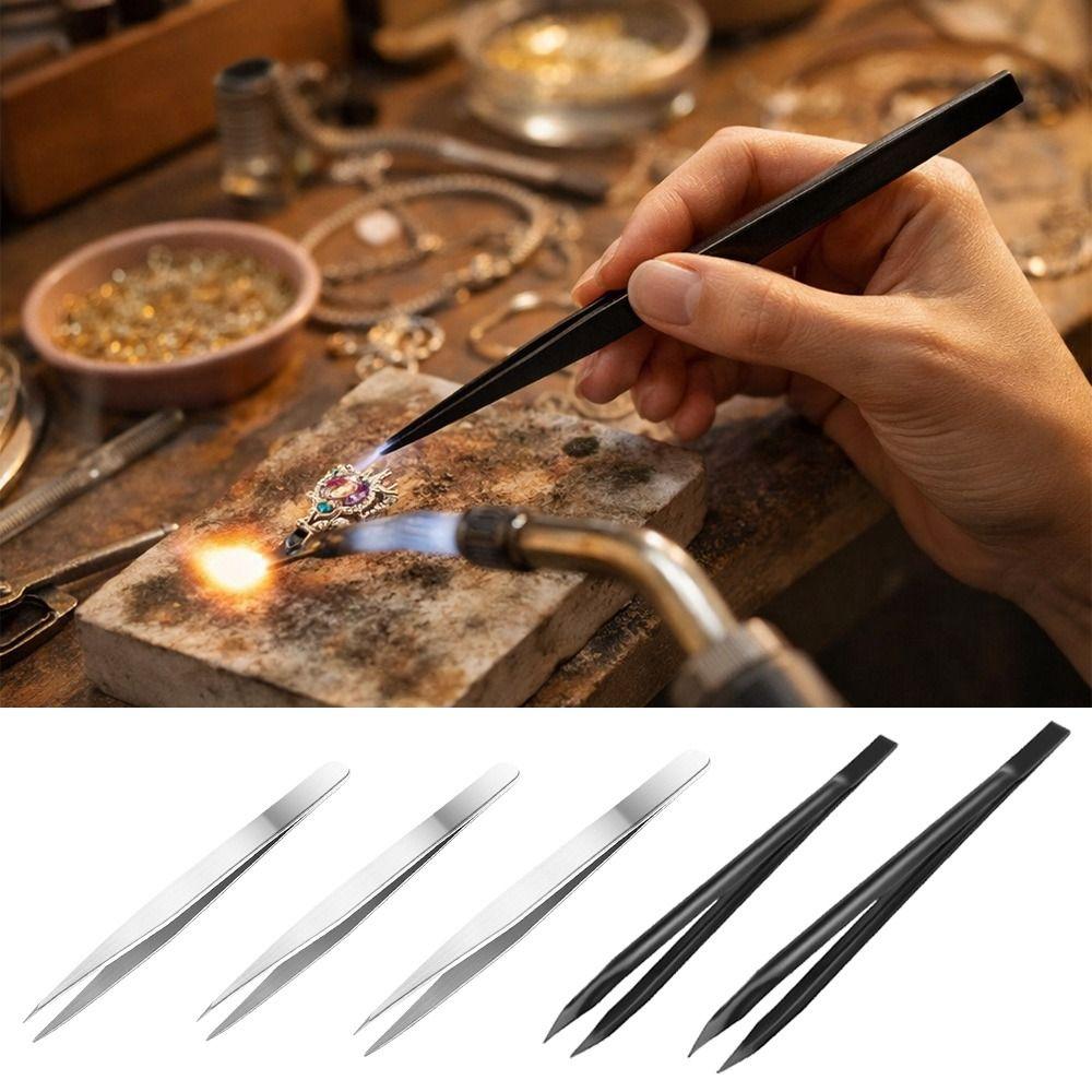 Heat Resistance Welding Tweezers Metal Working Jewelry Holding Tool Soldering Tong Soldering Work