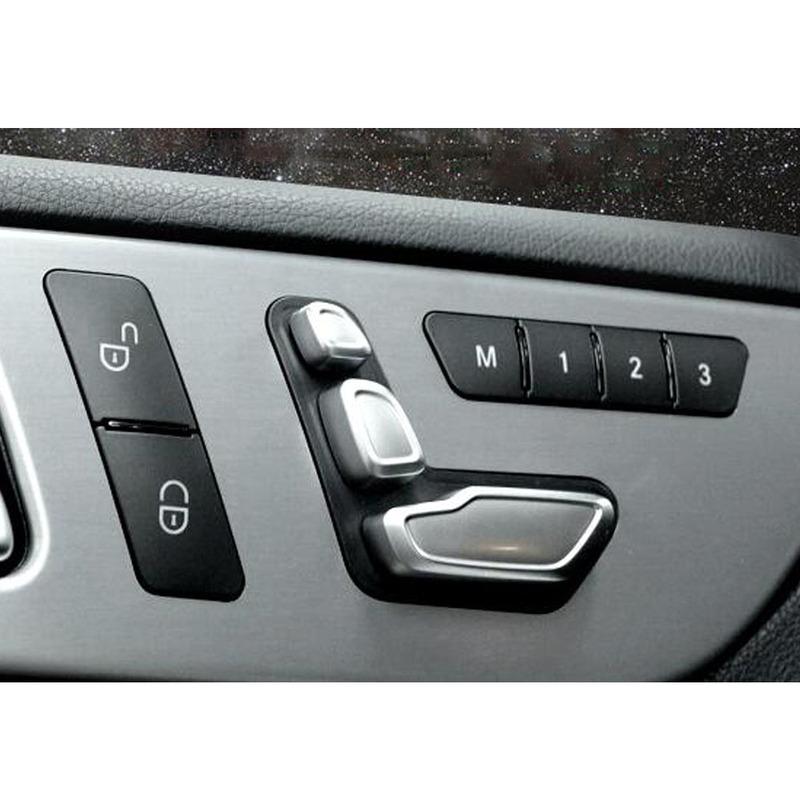 Car Body Cover Detector Seat Adjustment Knob Button Switch Trim Frame Parts 6pcs For Mercedes Benz GLA 2015 2016 2017 2018