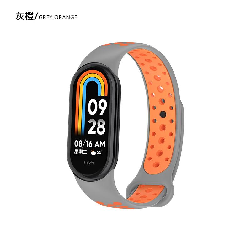 Two-tone Silicone Strap for Xiaomi Mi Band 10/9/8 Smart Watch Replaceable Correa for Mi Band 8/9/10 Sports Bracelet Accessories
