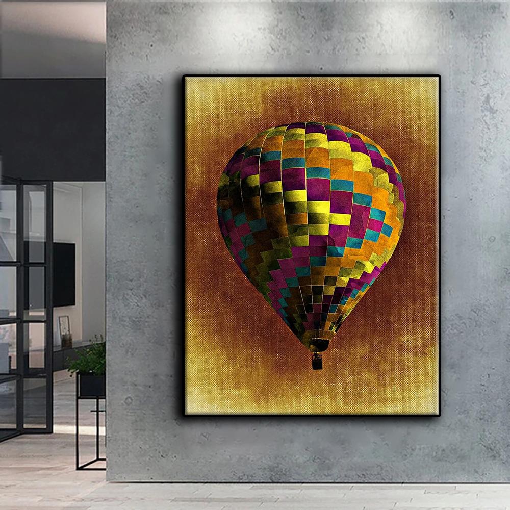 Popular 5D Diy Cross Stitch Hot Air Balloon Painting Full Drill Cross-Stitch Crafts Kit Wall Sticker Home Decor