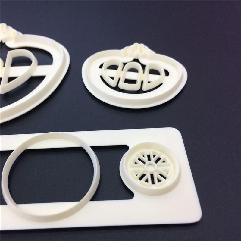 3 Pcs/set Princess Carriage Print Plunger Fondant Cake Mold Plastic Cookie Cutter