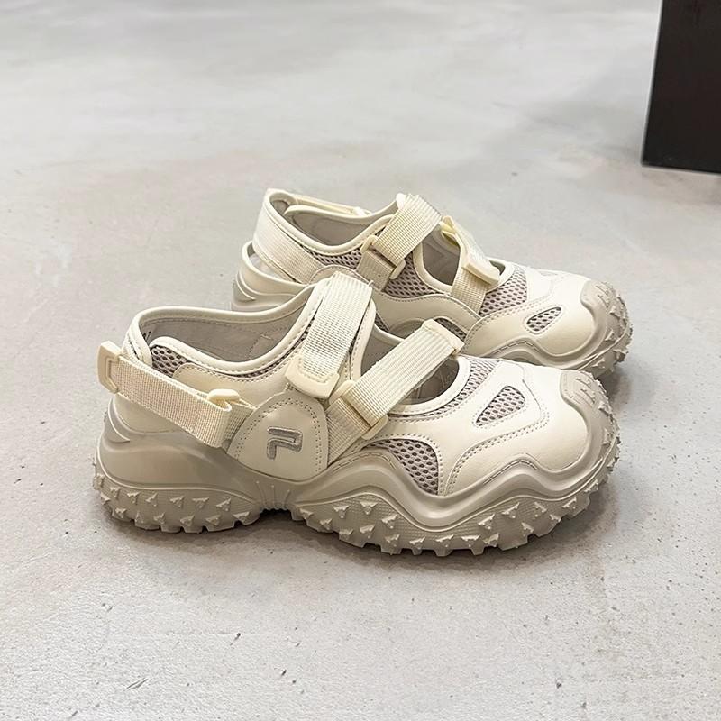 Cave ugly cute thick-soled dad sports bag head sandals women's summer wear hollowed out new mesh breathable