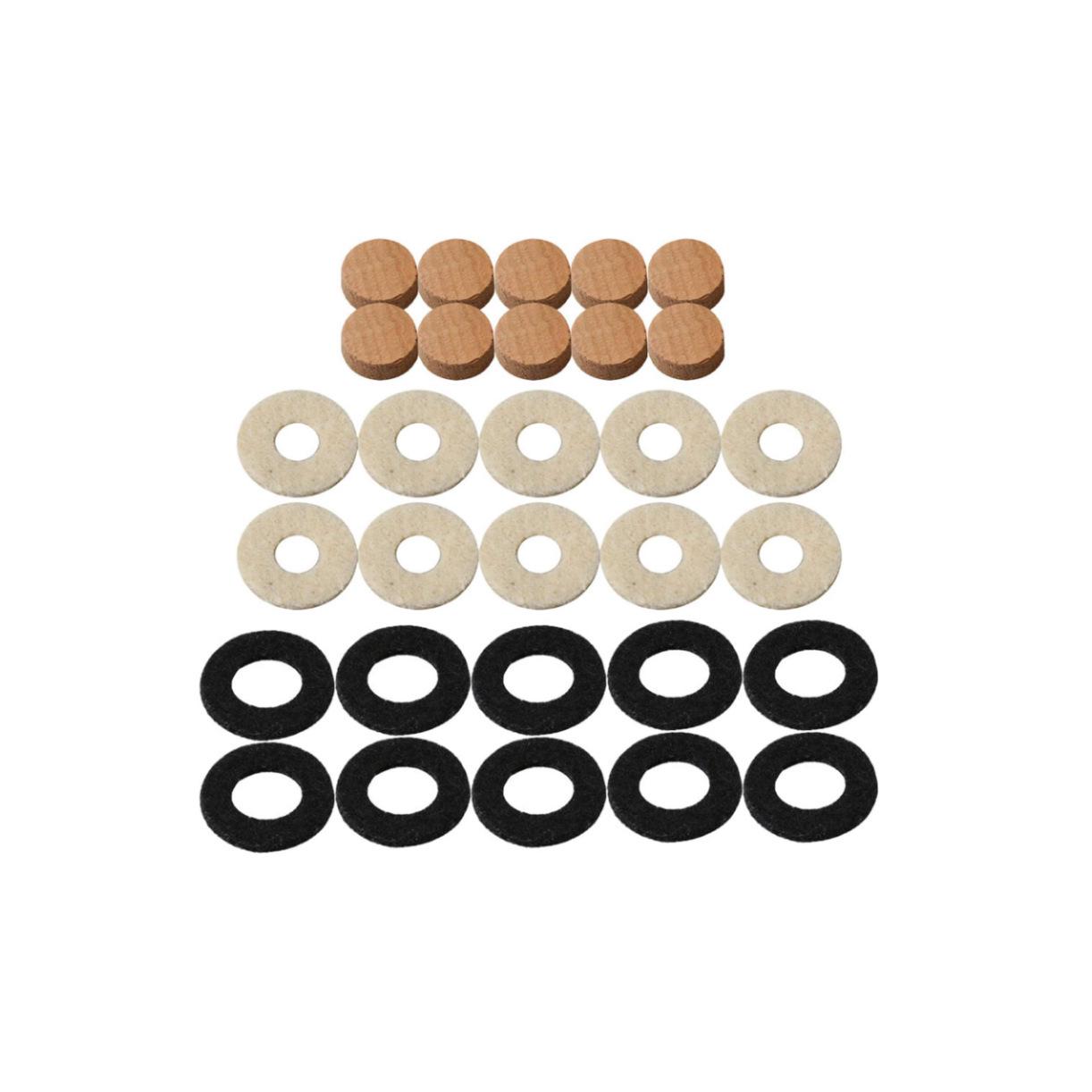 

Trombone & Trumpet Cork & Felt Pad Set - Pack of 10 (Black & White)