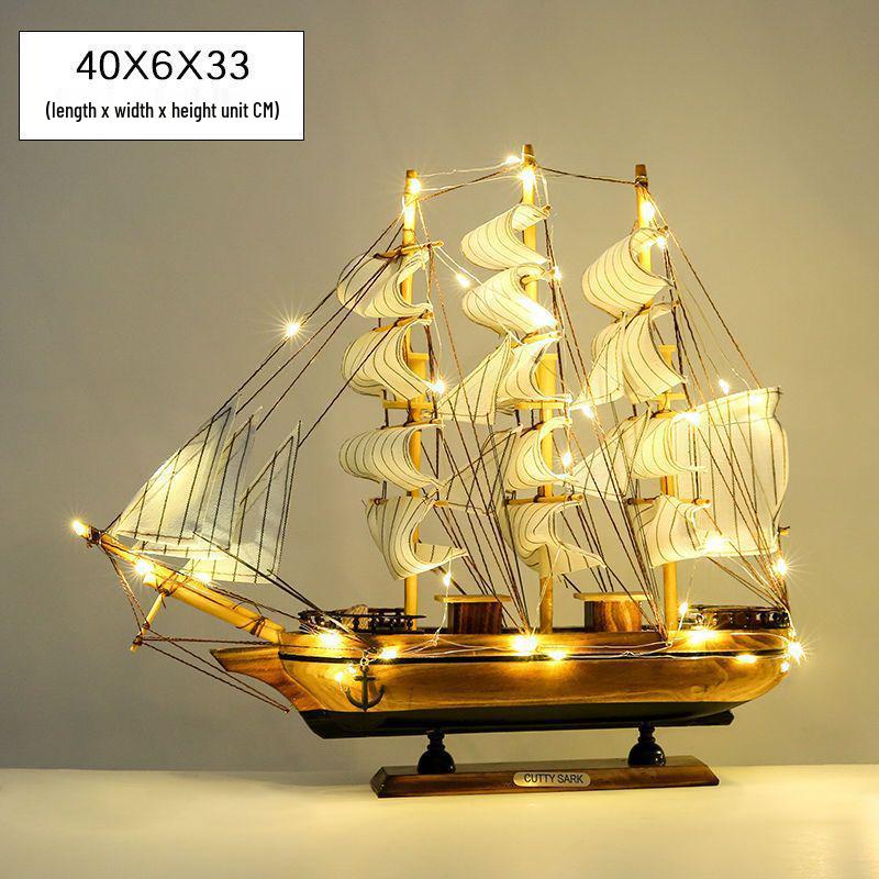 Oturma Odası veya Açılış Töreni İçin Mezuniyet Sezonu Ahşap Yelkenli Süsü