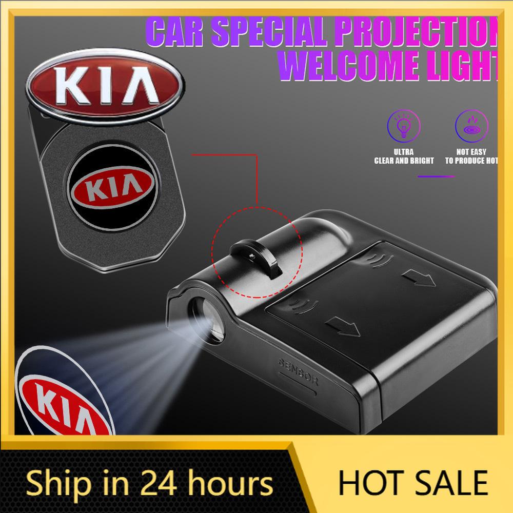 2026 Hot Car Sticker 1/2/4Pcs Car HD Projector Lamp Wireless Car Door Welcome Light For KIA Ceed Sportage Rio 3 Proceed K5 Sedon