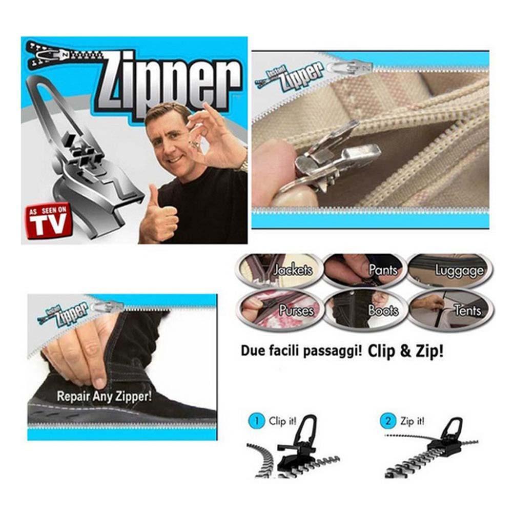 Zipper Repair Kit 6 PCS Universal Zipper Fixer with Metal Slide Fix Any Zippers Instantly 3 Different Zipper Sizes for 3# 5# and 7# Zippers Zipper Repair Kit 6 PCS Universal Zipper Fixer with Metal Slide Fix Any Zippers Instantly 3 Different Zipper Sizes for 3# 5# and 7# Zippers